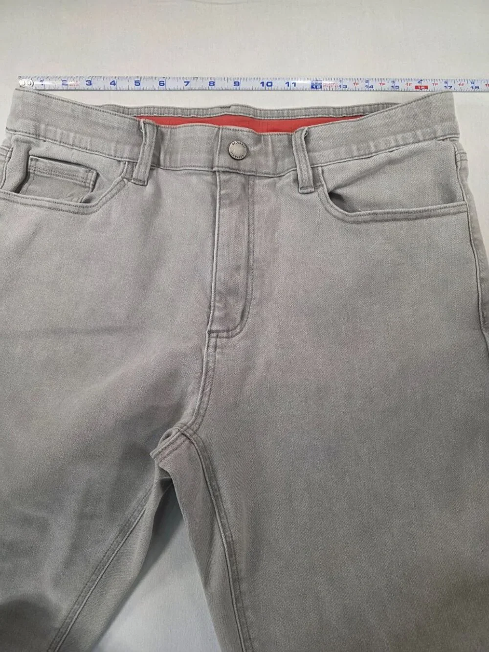 REDVANLY Ranstead Jeans Denim Pull On Pants Stretch  Gray Large (34x30)